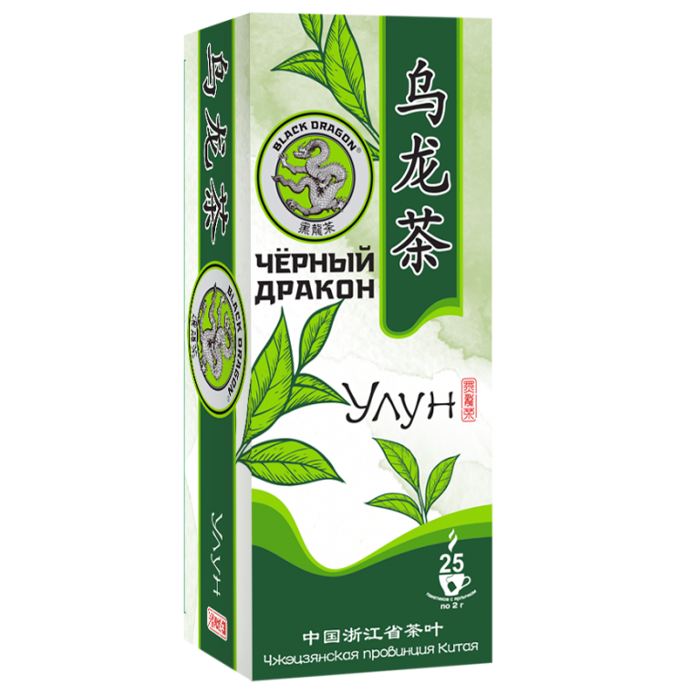 Черный дракон Зеленый чай УЛУН 2гр - 25шт