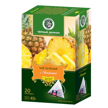 Черный дракон Зелёный чай с АНАНАСОМ 2гр - 20шт