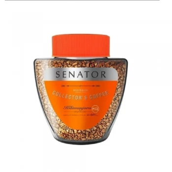 Кофе растворимый сублимированный с добавлением кофе жареного молотого "SENATOR KILIMANJARO NEW 2024"