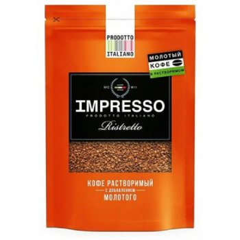 Кофе растворимый сублимированный с добавлением кофе натурального жареного молотого IMPRESSO Ristretto