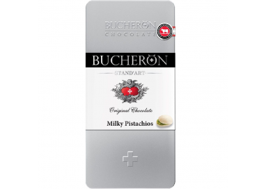 "BUCHERON" молочный шоколад с фисташками ж/б