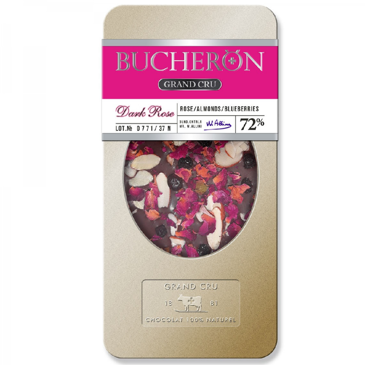 BUCHERON GRAND СRU горький шоколад с миндалем, черникой и лепестками роз