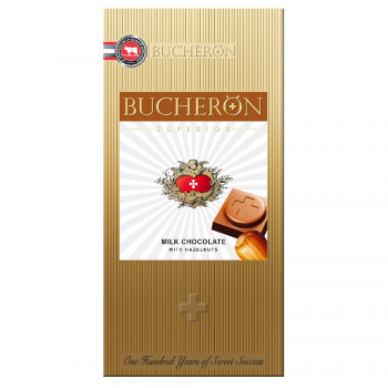 Шоколад  "BUСHERON SUPERIOR" молочный шоколад с фундуком