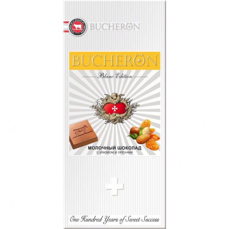 BUCHERON BLANC EDITION молочный с изюмом и орехами