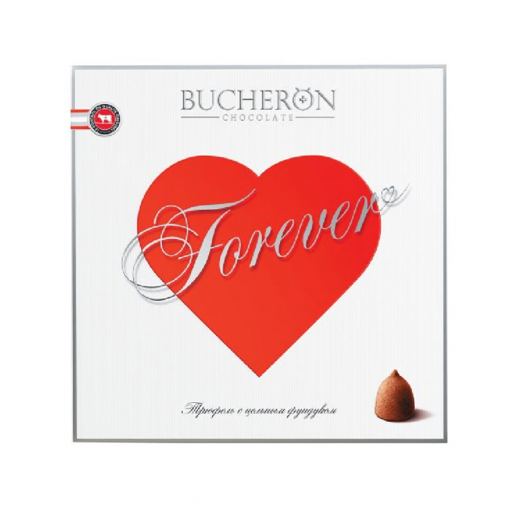 Шоколадные конфеты "BUCHERON" Трюфель с цельным фундуком в картоне