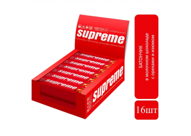 Батончик SUPREME с изюмом и орехами в молочном шоколаде