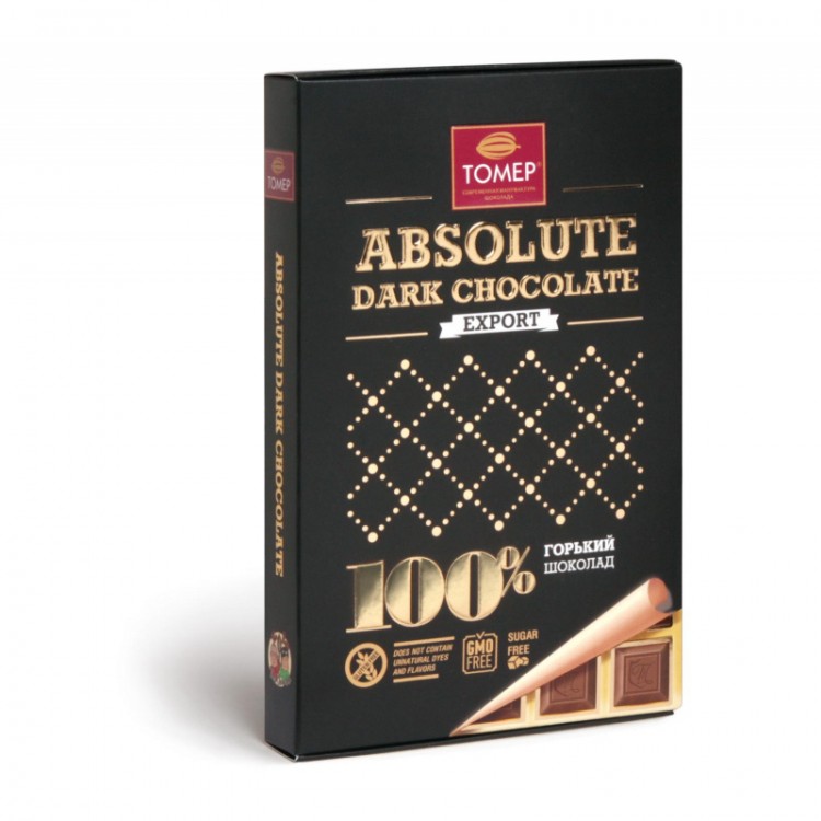 ТОМЕР, ГОРЬКИЙ ШОКОЛАД 100% VIP, 90г