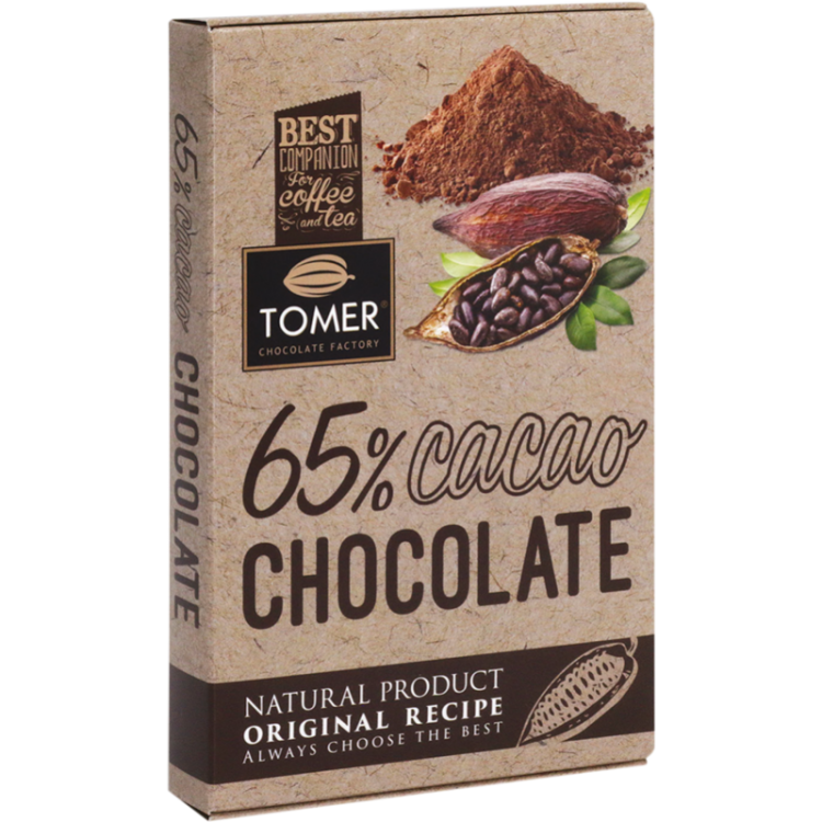 ТОМЕР, ГОРЬКИЙ ШОКОЛАД 65% какао, 90г