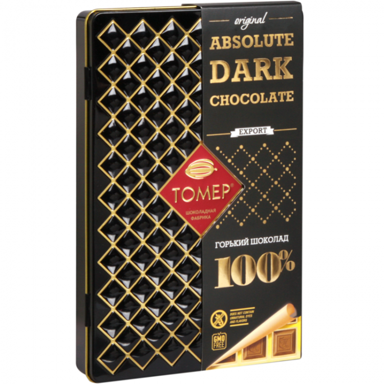 ТОМЕР, ШОКОЛАД Absolute Dark 100% горький, 90г