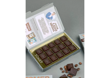 Шоколад горький "Tomer" 70% какао, с кофе, 8х90гр
