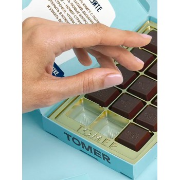 ТОМЕР, ГОРЬКИЙ ШОКОЛАД 100% без добавления сахара, 90г