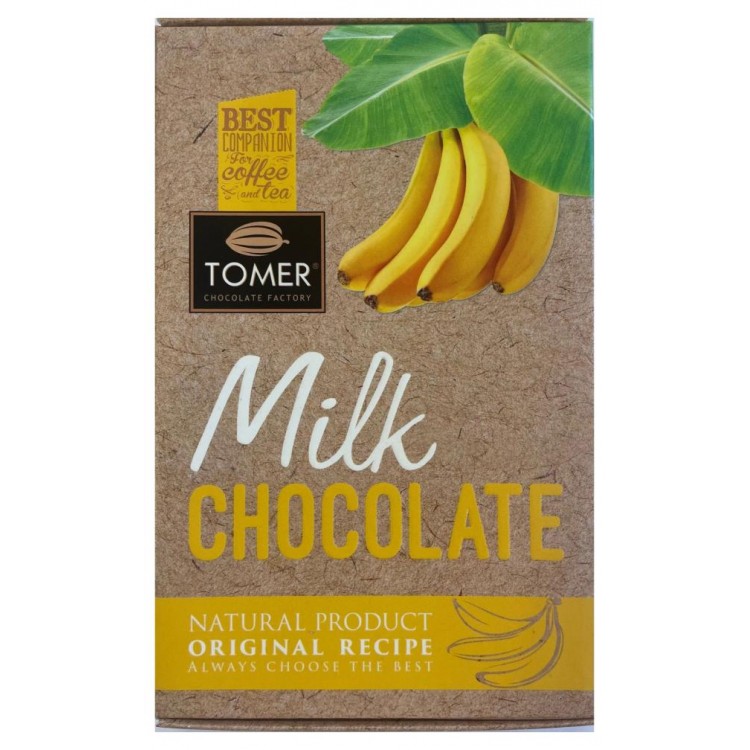 ТОМЕР, МОЛОЧНЫЙ ШОКОЛАД с бананом, 90г