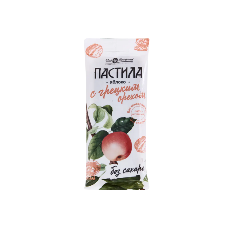 Пастила Nut Vinograd яблочная с грецким орехом, 50 г