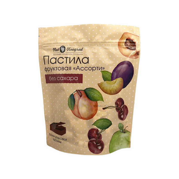 Nut Vinograd ПАСТИЛА-КОНФЕТЫ (абрикос, слива, вишня, яблоко), 400г (20 конфет по 20 грамм)