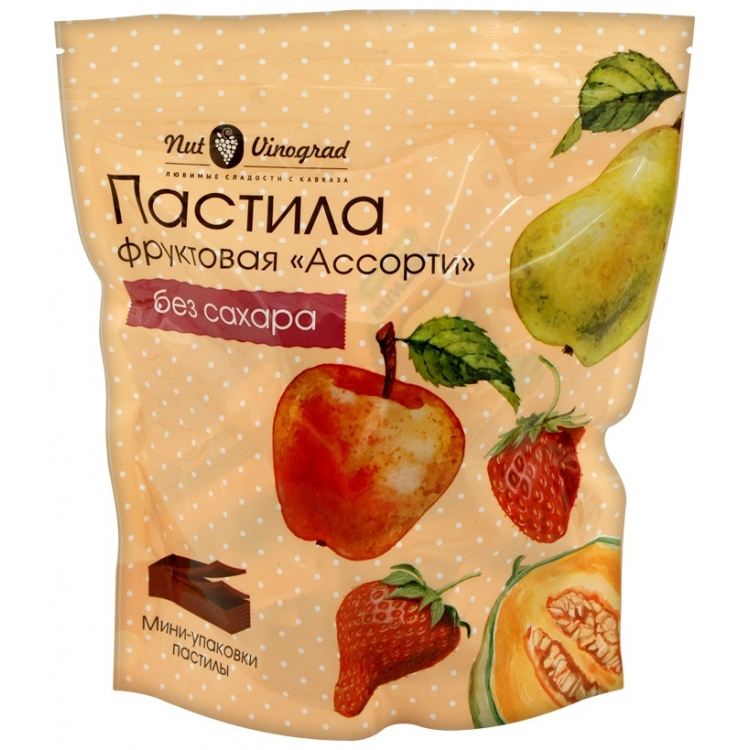 Nut Vinograd ПАСТИЛА-КОНФЕТКИ (дыня, яблоко, клубника, груша), 400г