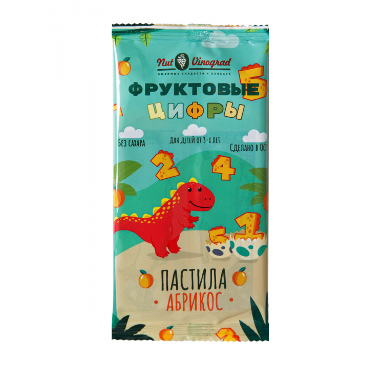 Nut Vinograd Пастила "Абрикос", 20г «Фруктовые цифры»