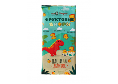 Nut Vinograd Пастила "Абрикос", 20г «Фруктовые цифры»