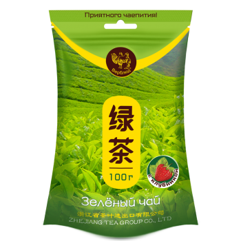 "Зелёный чай с КЛУБНИКОЙ"