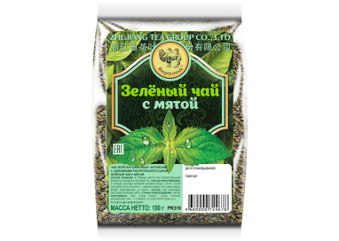 Чай зеленый Верблюд байховый китайский, с мятой
