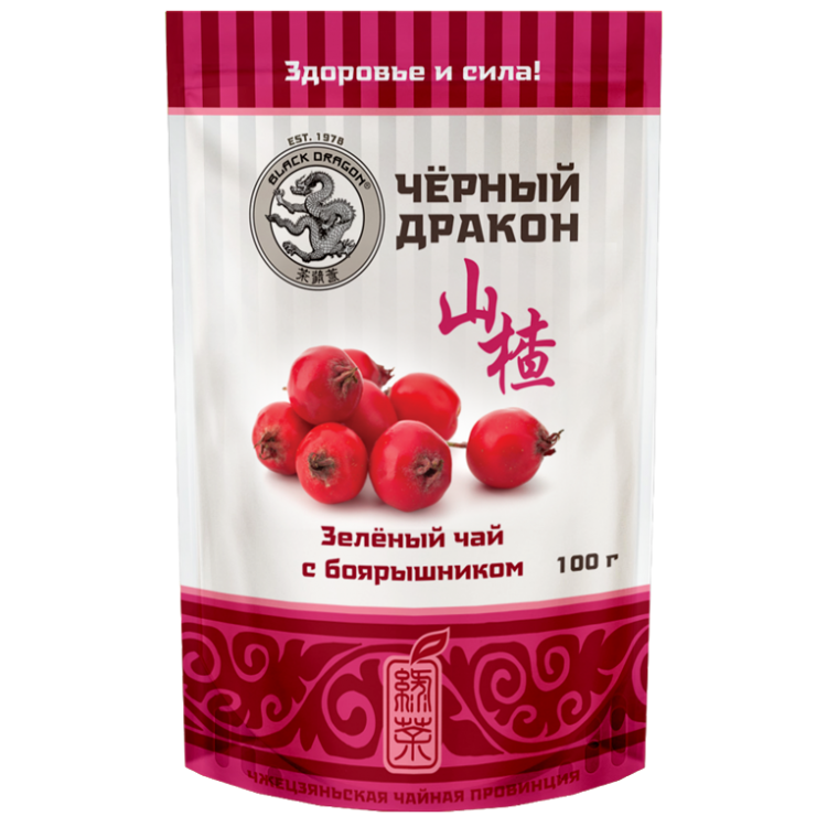 Черный Дракон Зеленый чай с БОЯРЫШНИКОМ, 100гр