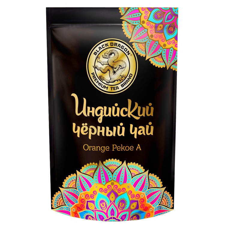 Черный дракон Чёрный чай ИНДИЙСКИЙ, "ORANGE PEKOE A" 100гр