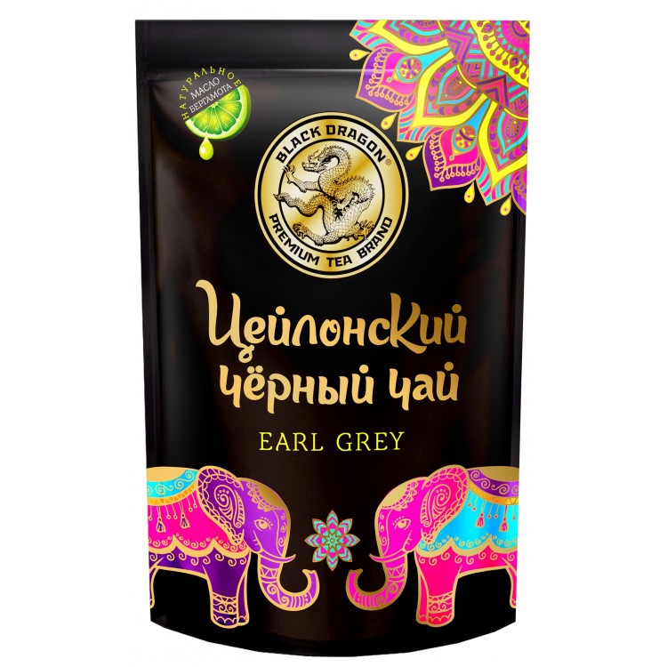 Черный дракон Чёрный чай ЦЕЙЛОНСКИЙ EARL GREY 100гр