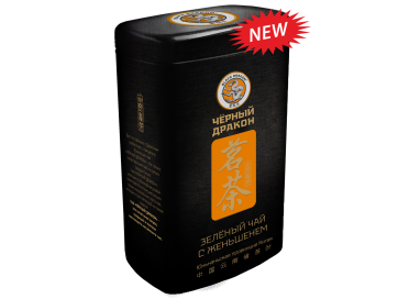 Черный дракон Зеленый чай c ЖЕНЬШЕНЕМ Ж/Б 100гр