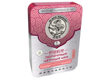 Черный дракон Прессованный ЧЕРНЫЙ чай МОЛОЧНЫЙ Ж/Б 32гр