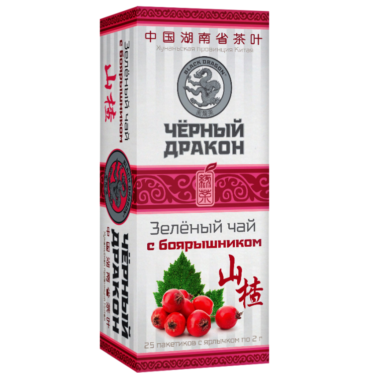 Черный дракон Зелёный чай с БОЯРЫШНИКОМ 2гр - 25шт